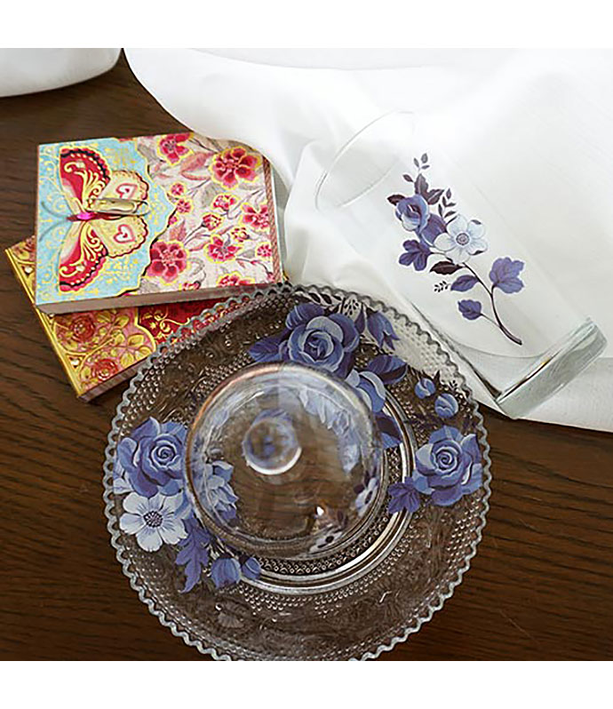 ガラス用】Royal blue rose | キルンアート