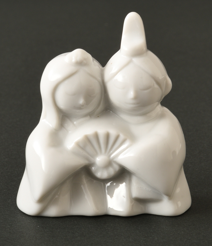 【 人気商品！ 限定1点 】瑞祥立雛 （白磁） 初節句 桃の節句 022 ひなまつり 桃の節句にお勧めの白磁 | キルンアート