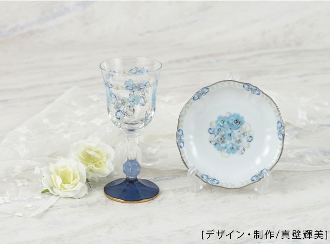 ポーセラーツ　白磁用転写紙　ガラス用転写紙 白磁用転写紙』でガラスのポーセラーツを楽しむ ♥アンフィニ