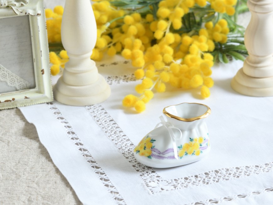 11/15公開 CRAFTING「スタンプして作るミモザのプレート」 | キルンアート